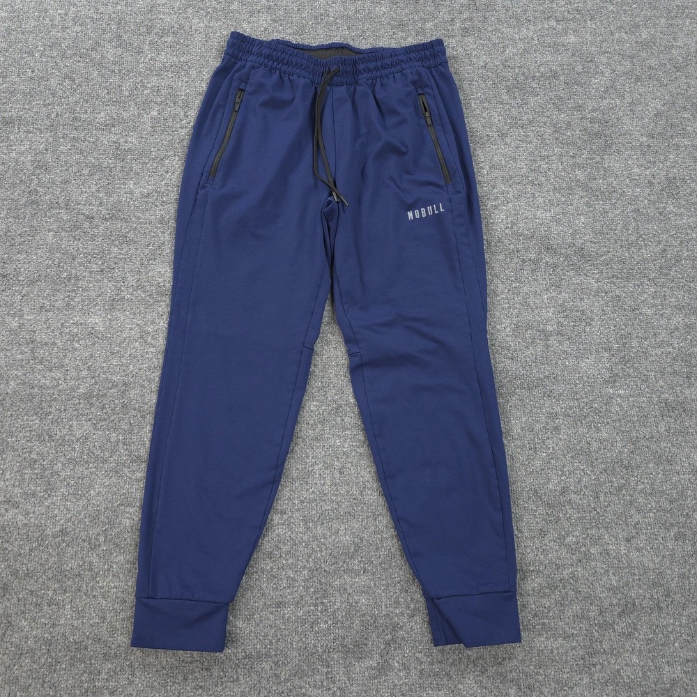 NOBULL Pants Mens Large Blue Jogger Knit Stretch Performance Run Gym Training